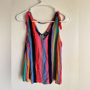 a.n.a Multicolor Striped Tank Top mod hippie rave party